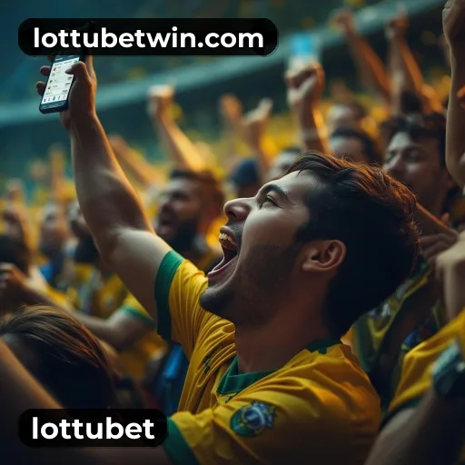 App lottubet para iOS e Android — interface mobile, login biométrico e PIX integrado